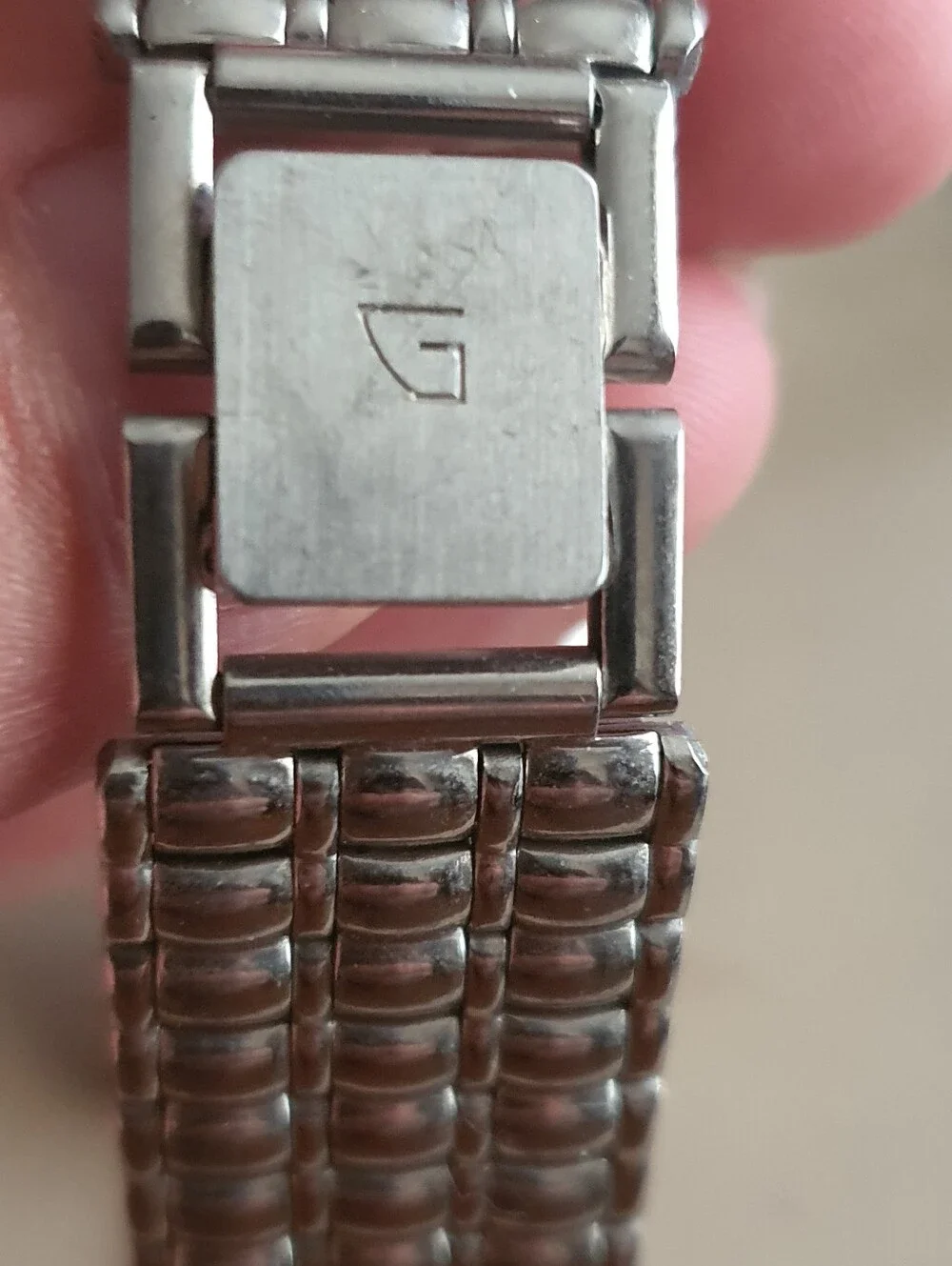 Vtg Gruen Precision Quartz Silver/Black Stainless Steel Men's Watch